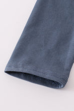 Load image into Gallery viewer, Navy puppy applique top
