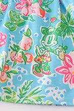 Load image into Gallery viewer, Green floral character applique pants set
