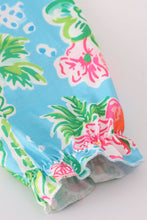 Load image into Gallery viewer, Green floral character applique dress

