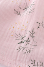 Load image into Gallery viewer, Pink floral print muslin girl ruffle dress
