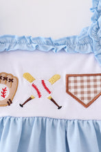 Load image into Gallery viewer, Blue baseball applique set
