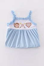 Load image into Gallery viewer, Blue baseball applique set
