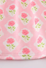 Load image into Gallery viewer, Pink floral bunny applique dress
