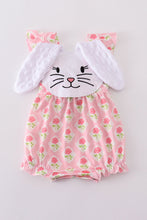 Load image into Gallery viewer, Pink floral bunny applique bubble
