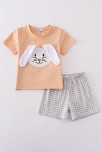 Load image into Gallery viewer, Orange floral bunny applique set

