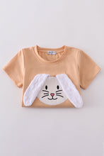 Load image into Gallery viewer, Orange floral bunny applique set
