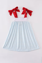 Load image into Gallery viewer, Blue flag embroidery dress
