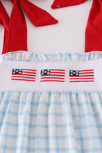 Load image into Gallery viewer, Blue flag embroidery dress
