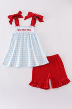 Load image into Gallery viewer, Blue flag embroidery set
