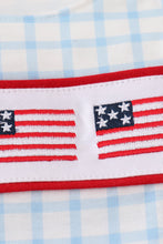 Load image into Gallery viewer, Blue flag embroidery jonjon
