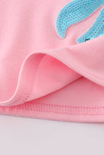 Load image into Gallery viewer, Pink bow sequin mom&amp;me dress

