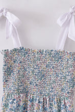 Load image into Gallery viewer, Vintage meadow print smocked mom dress
