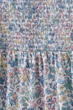 Load image into Gallery viewer, Vintage meadow print smocked mom dress
