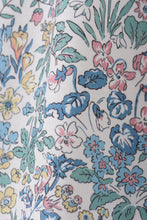 Load image into Gallery viewer, Vintage meadow print smocked mom dress
