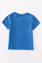 Load image into Gallery viewer, Blue airplane embroidery top
