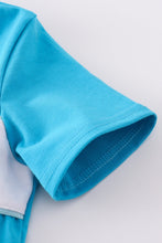Load image into Gallery viewer, Blue seersucker animal embroidery set
