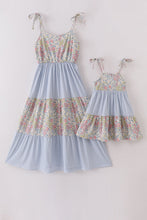 Load image into Gallery viewer, Pastel wildflowers print mom&amp;me tiered dress
