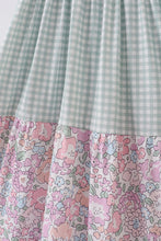 Load image into Gallery viewer, Garden gingham mom&amp;me tiered dress
