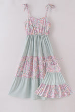 Load image into Gallery viewer, Garden gingham mom&amp;me tiered dress
