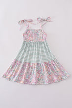 Load image into Gallery viewer, Garden gingham mom&amp;me tiered dress
