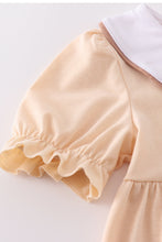 Load image into Gallery viewer, Cream cross french knot dress
