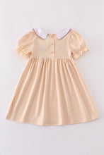 Load image into Gallery viewer, Cream cross french knot dress
