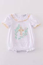 Load image into Gallery viewer, Easter cross embroidery girl bubble
