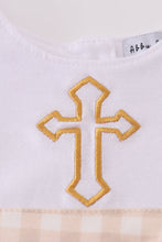Load image into Gallery viewer, Easter cross embroidery boy bubble
