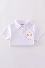 Load image into Gallery viewer, Easter cross embroidery boy shorts set

