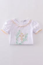 Load image into Gallery viewer, Easter cross embroidery girl set
