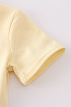 Load image into Gallery viewer, Yellow stripe animal embroidery smocked bloomer set
