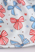 Load image into Gallery viewer, Bow trellis print embroidery ruffle dress
