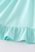 Load image into Gallery viewer, Mint princess embroidery gingham shorts set
