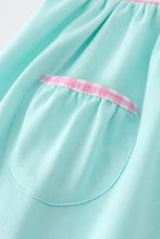 Load image into Gallery viewer, Mint princess embroidery gingham ruffle dress
