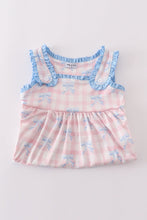 Load image into Gallery viewer, Pink plaid bow print gingham shorts set
