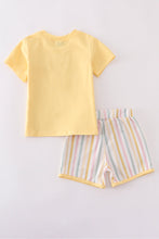 Load image into Gallery viewer, Rainbow stripe shorts set
