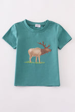 Load image into Gallery viewer, Blue deer applique top
