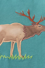 Load image into Gallery viewer, Blue deer applique top
