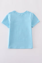 Load image into Gallery viewer, Blue fish applique top
