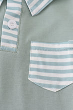 Load image into Gallery viewer, Sage stripe button down shirt
