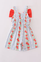Load image into Gallery viewer, Apple print bow jumpsuit
