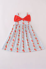 Load image into Gallery viewer, Apple print bow dress
