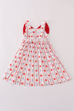 Load image into Gallery viewer, Red apple bow dress
