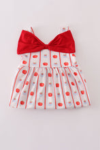 Load image into Gallery viewer, Red apple bow dress
