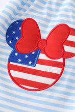 Load image into Gallery viewer, Blue&amp;red character applique shorts set
