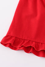 Load image into Gallery viewer, Blue&amp;red character applique shorts set
