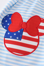 Load image into Gallery viewer, Blue&amp;red character applique shorts set
