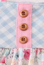 Load image into Gallery viewer, Pink floral print strap bloomer set
