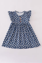 Load image into Gallery viewer, Navy daisy print dress
