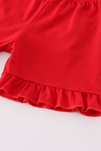 Load image into Gallery viewer, Blue bow print ruffle shorts set
